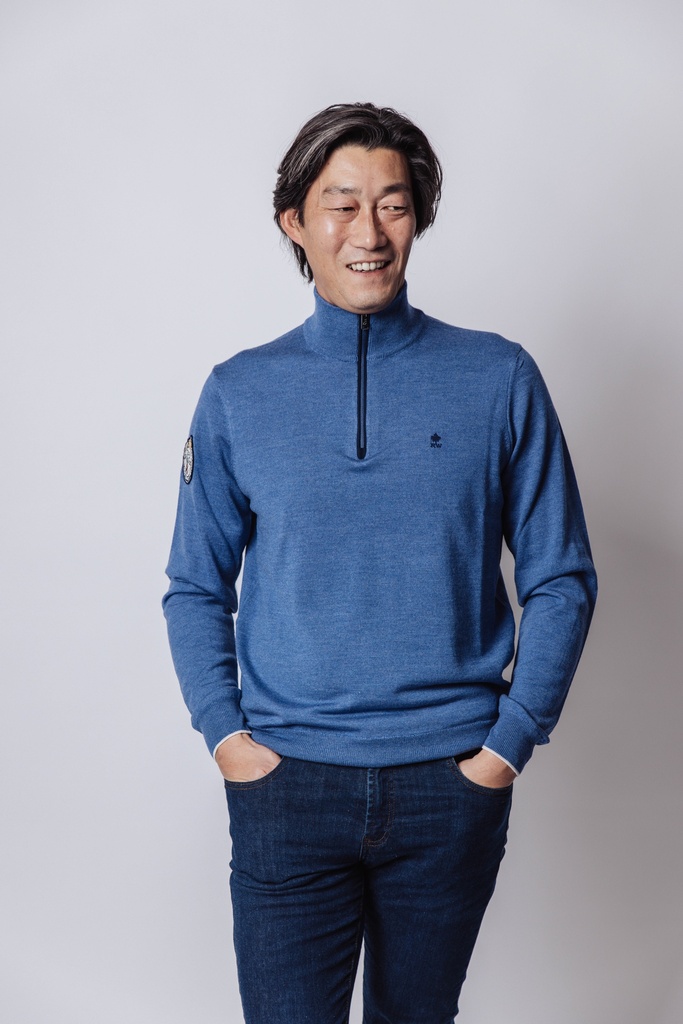 River Woods - Blauer Pullover - Männer