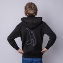 ​Basic - Hoodie Noir - Enfants﻿
