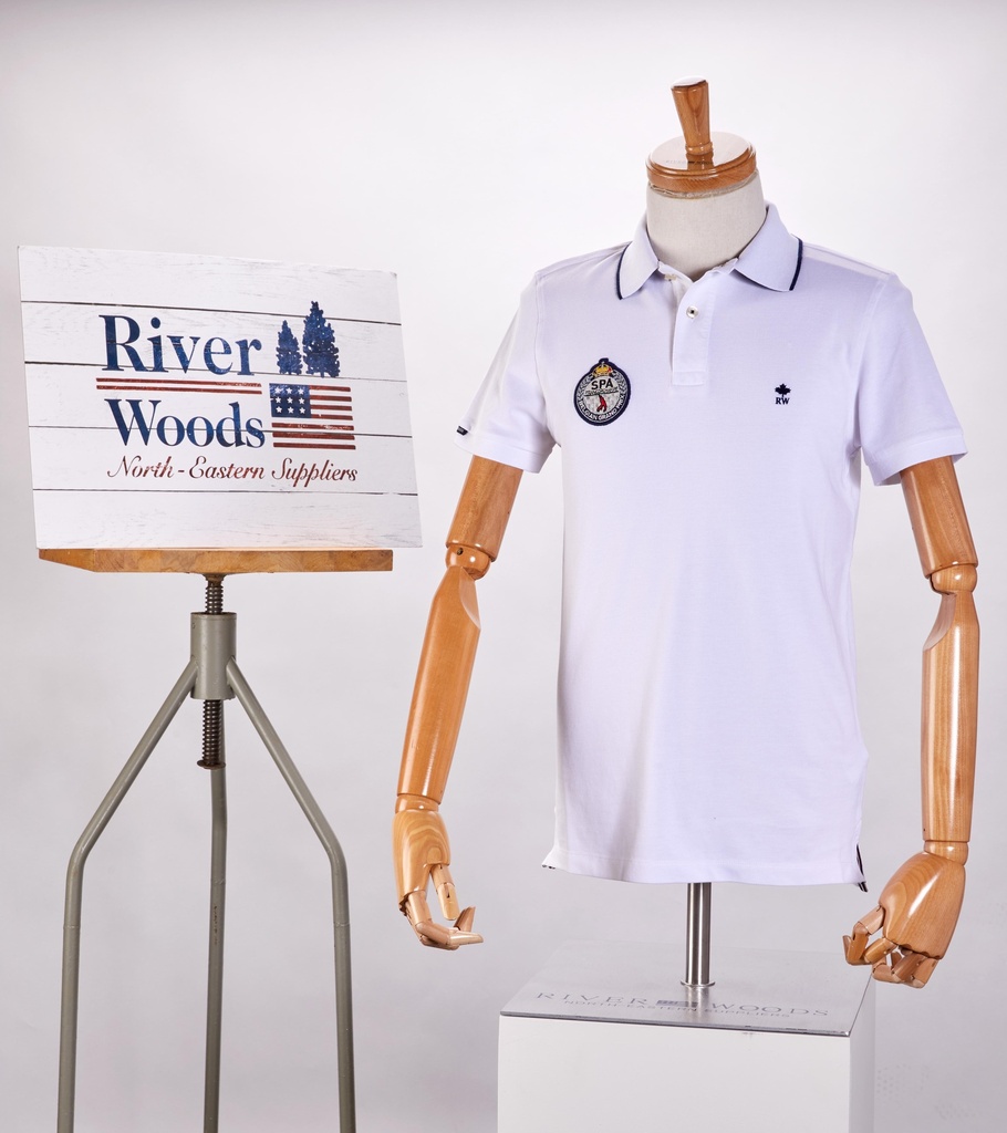 River Woods - Weißes Poloshirt - Herren